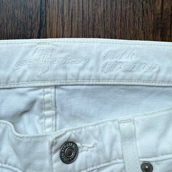 7 For All Mankind White Cropped Low Rise Jeans Women’s Size 29 - Picture 9 of 9